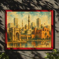 Libya Architectural Desert Cityscape Splendor Poster