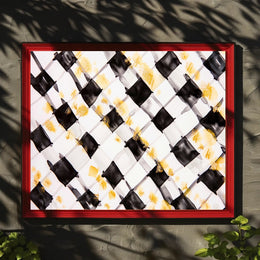 Abstract Checkered Art Poster