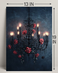 Chandelier Of Roses Poster