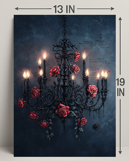 Chandelier Of Roses Poster