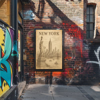 New York City Landmarks Poster