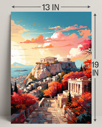 Autumn At The Acropolis Poster