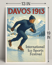 Davos 1913 International Ice Sports Festival Poster PosterGoat