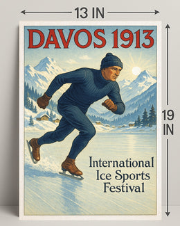 Davos 1913 International Ice Sports Festival Poster PosterGoat