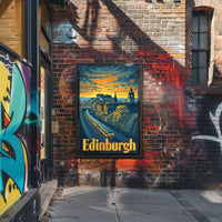 Edinburgh Icons Panorama Travel Poster