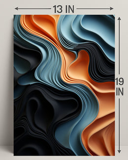 Abstract Waves Of Color Abstract Poster PosterGoat