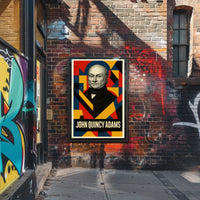 John Quincy Adams 6th President of the United States Abstract Pop Poster