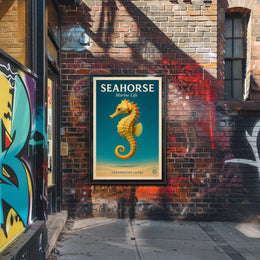 Seahorse Marine Life Poster