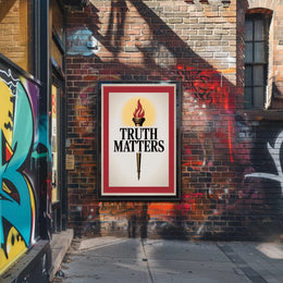 Truth Matters Torch Enlightenment Motivational or Quote Poster