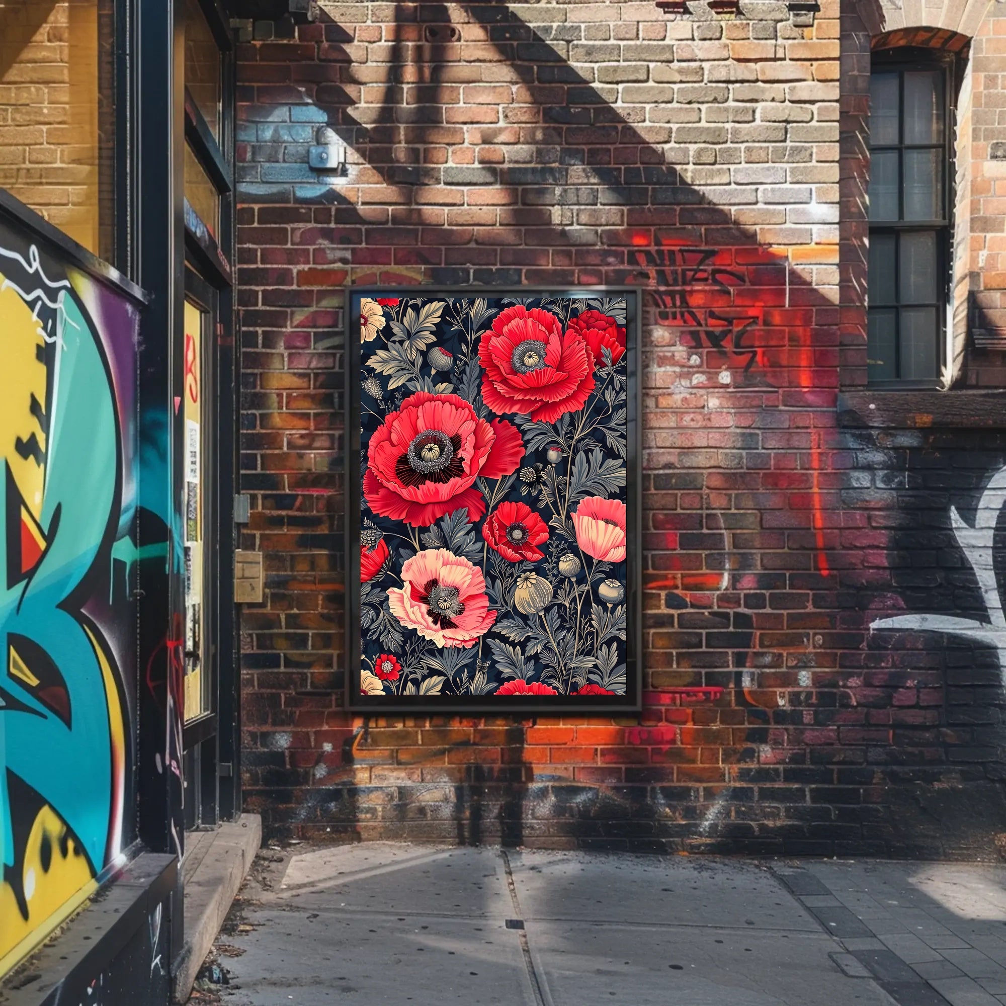 Elegant Red Poppies Artwork, Abstract or Artistic Poster