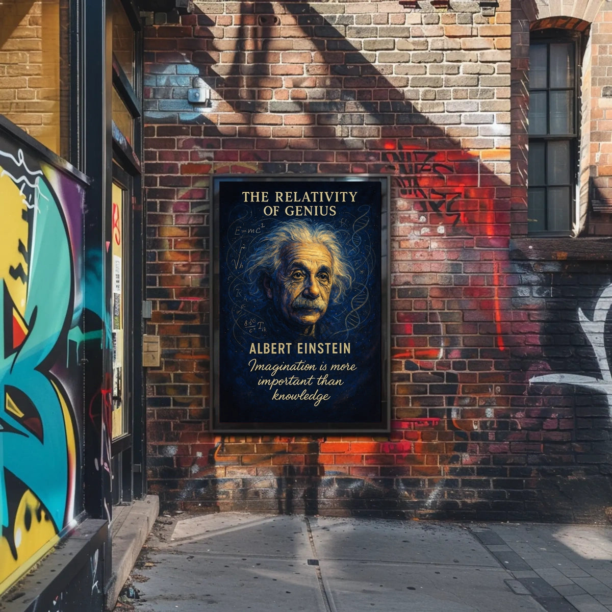 Einstein Relativity Vintage Art Poster: Inspire Creativity