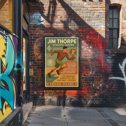 Jim Thorpe Athletic Legend Poster Wall Art Decor Travel