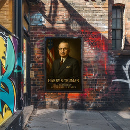 Harry S. Truman Portrait, Dignified Historical or Presidential Poster