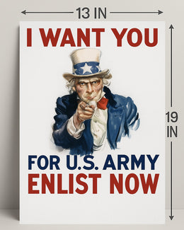 Uncle Sam Recruitment Poster PosterGoat