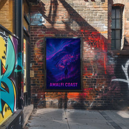 Amalfi Coast Enchanting Nightscape Poster