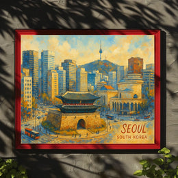 Seoul Cityscape Poster