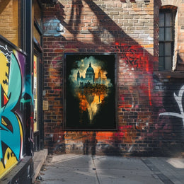 Cityscape Reflections Poster