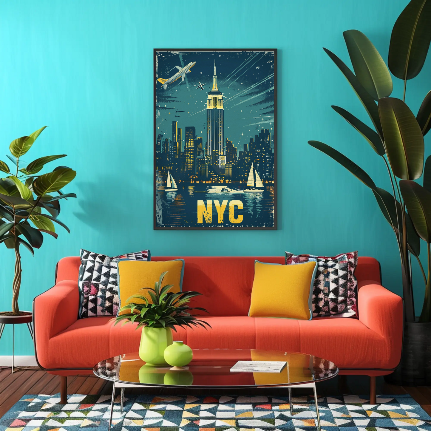 Vintage Poster NYC Nightscape