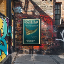 Grace in Motion Eagle Ray Poster