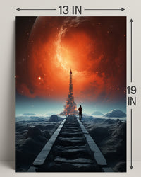 Journey To The Cosmic Tower Poster PosterGoat