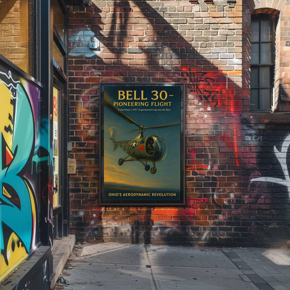 Bell 30 Vintage Aviation Poster: Bold Innovation