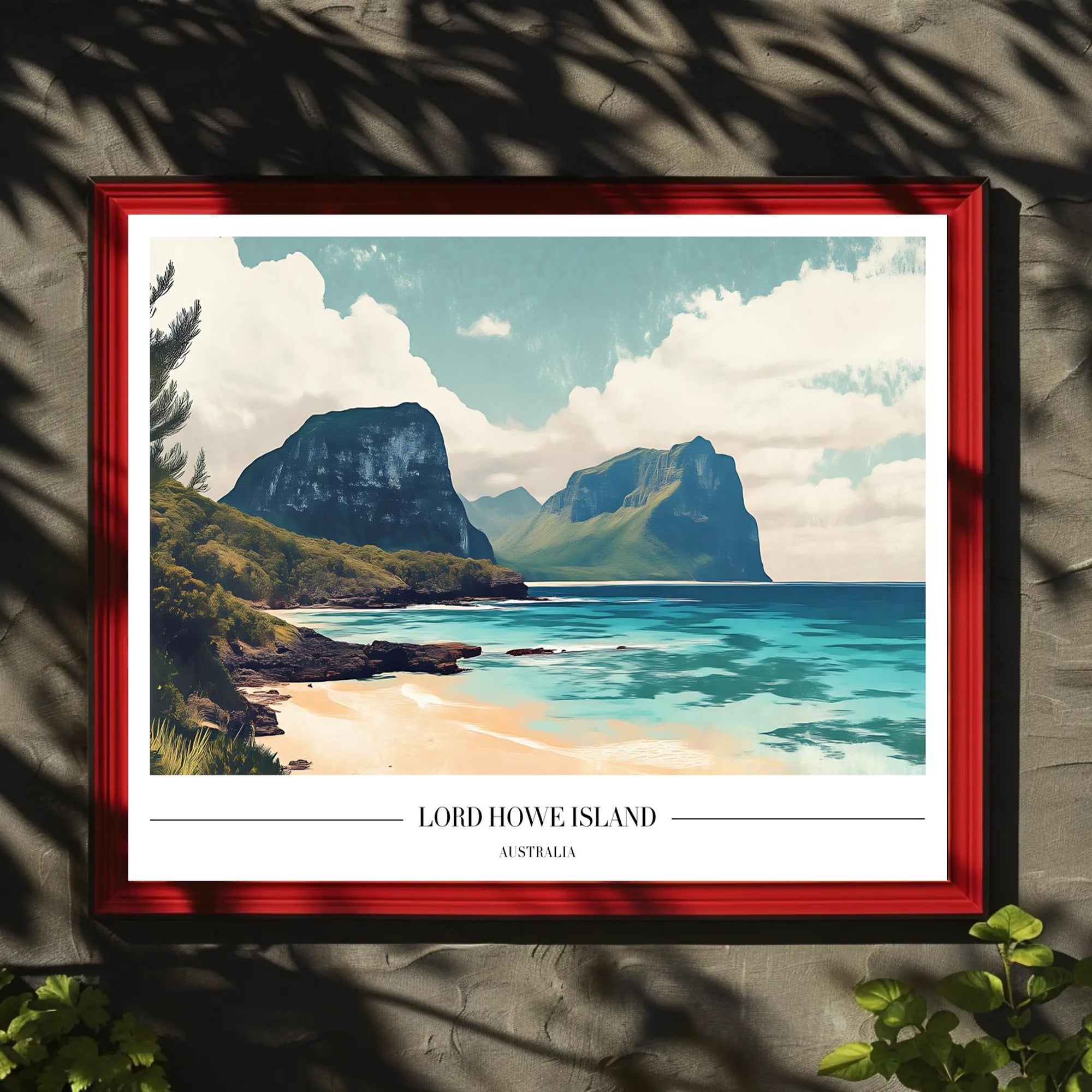 Lord Howe Island Tranquil Scenery Travel Poster