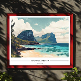 Lord Howe Island Tranquil Scenery Travel Poster