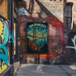 San Francisco Vintage Art Deco Travel Poster