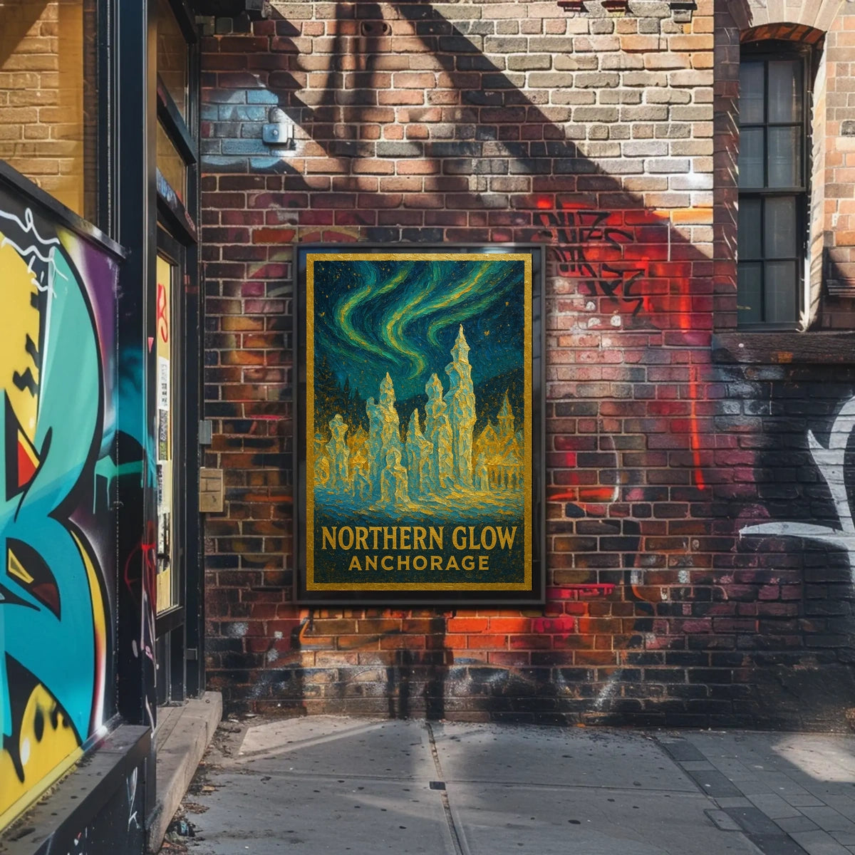 Northern Glow Anchorage Poster