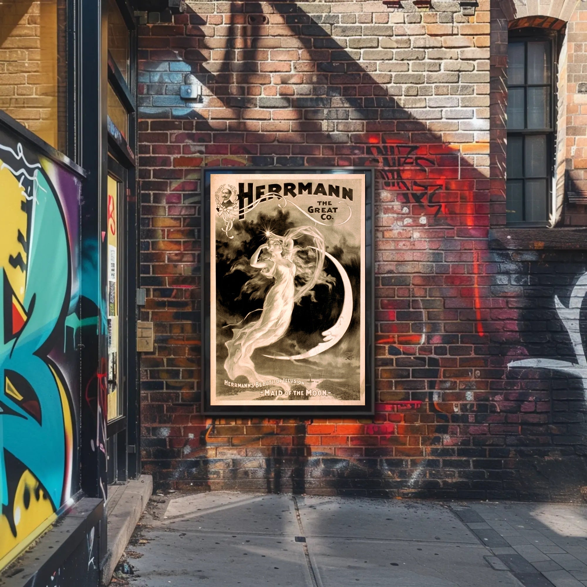Herrmann's Magical Illusion Art Nouveau Cultural Poster