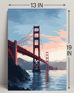 Golden Gate Bridge At Sunset Poster
