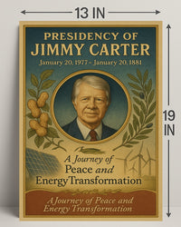 Jimmy Carter Presidency Overview Poster Wall Art Print PosterGoat