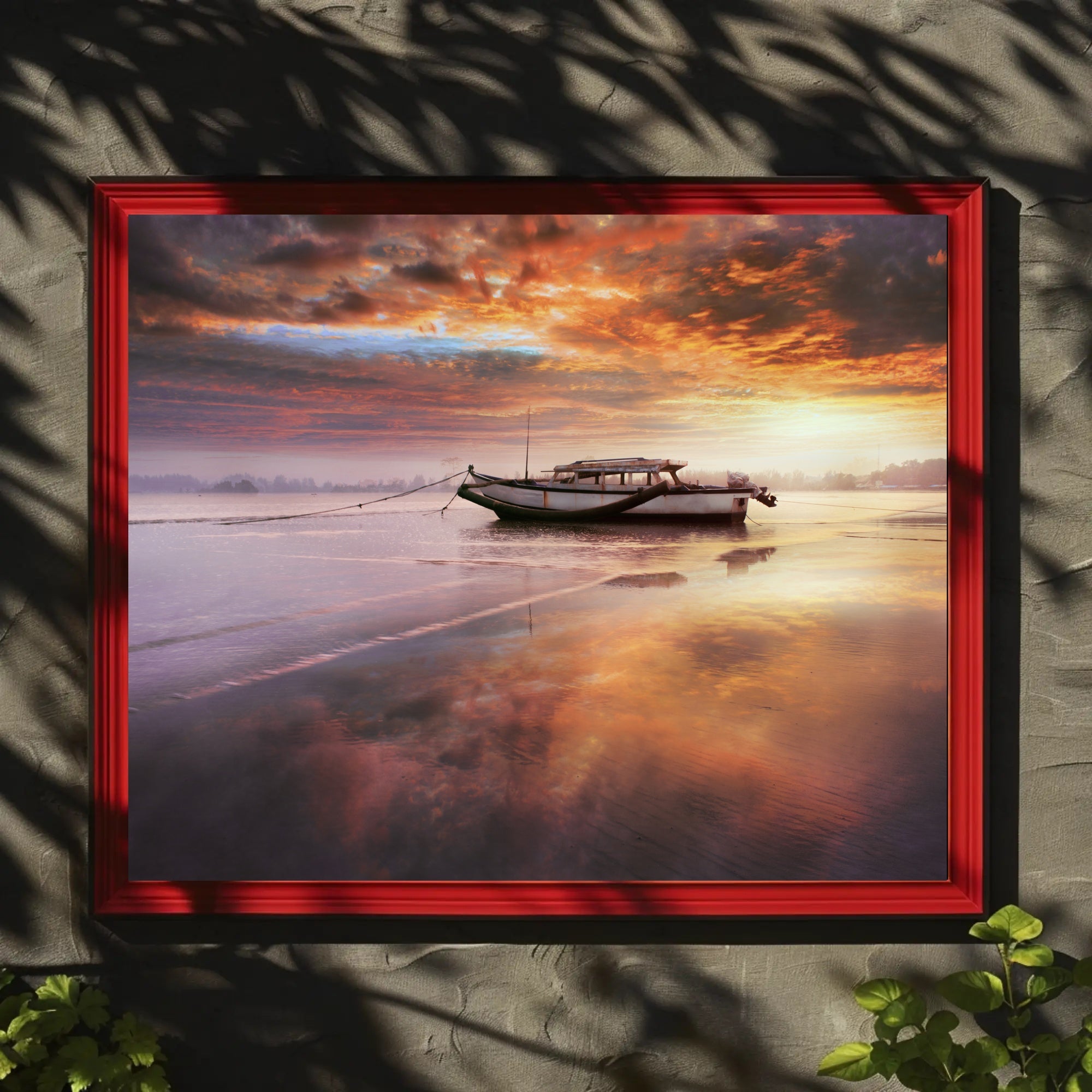 Tranquil Sunset Reflection Poster
