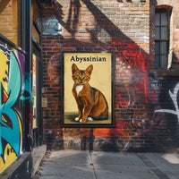 Abyssinian Cat Portrait Artwork Living Room Wall Poster