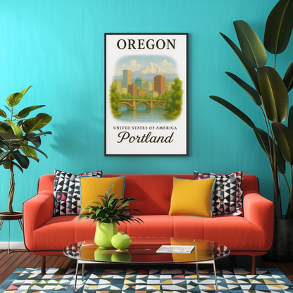 Oregon, Portland Signature Series Vintage Travel Poster