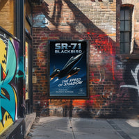 SR-71 Blackbird Speed of Shadow Futuristic Sci-Fi Poster