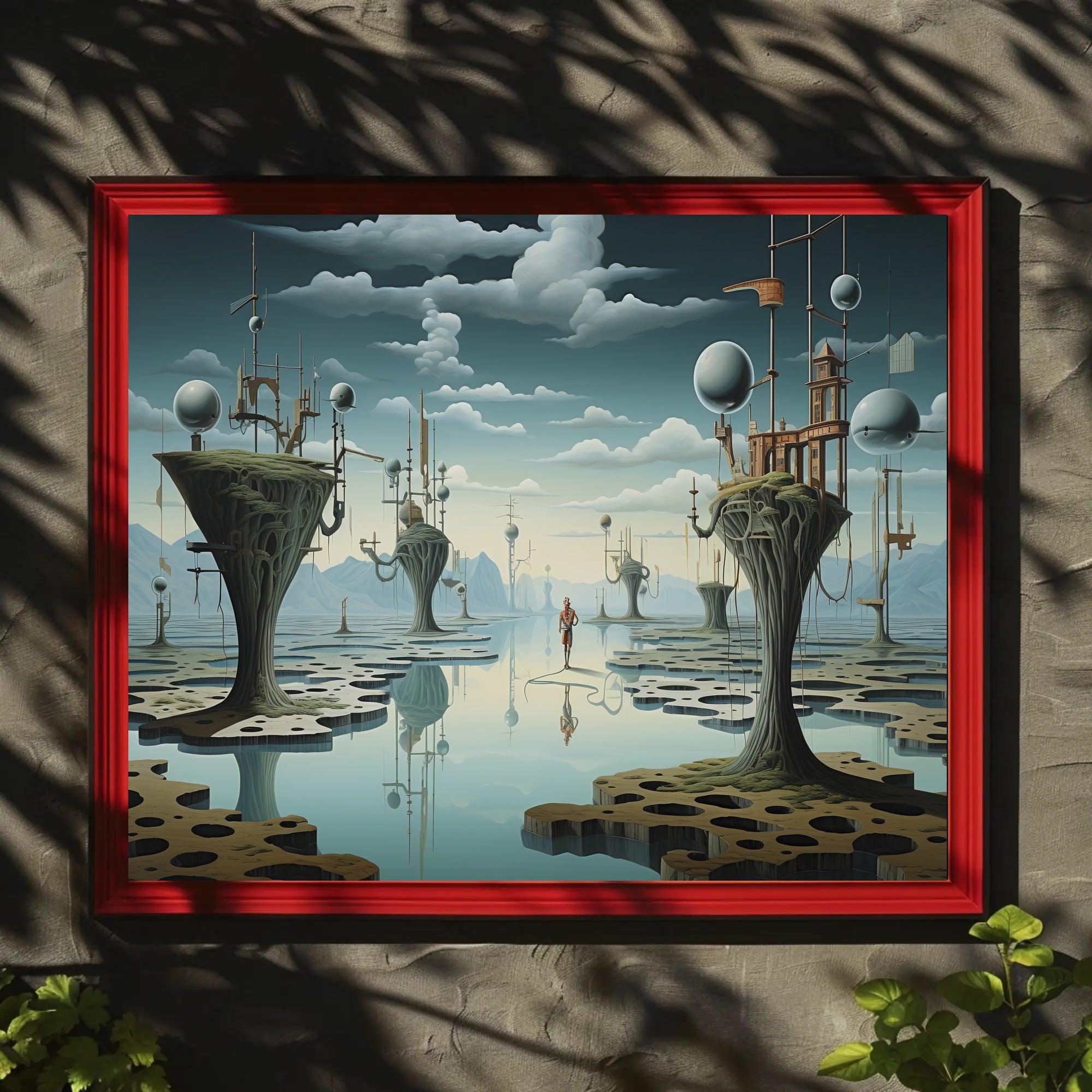 Surreal Futuristic Landscape with Tree Structures Futuristic Sci-Fi Poster