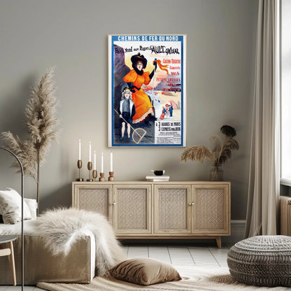 Paris-Nord to Ault-Onival Beaches Vintage Poster