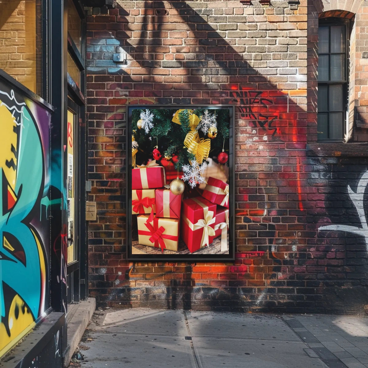 Christmas Joy Under Tree Festive Miscellaneous Poster