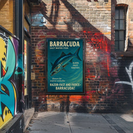 Barracuda Salt Water Fish Poster