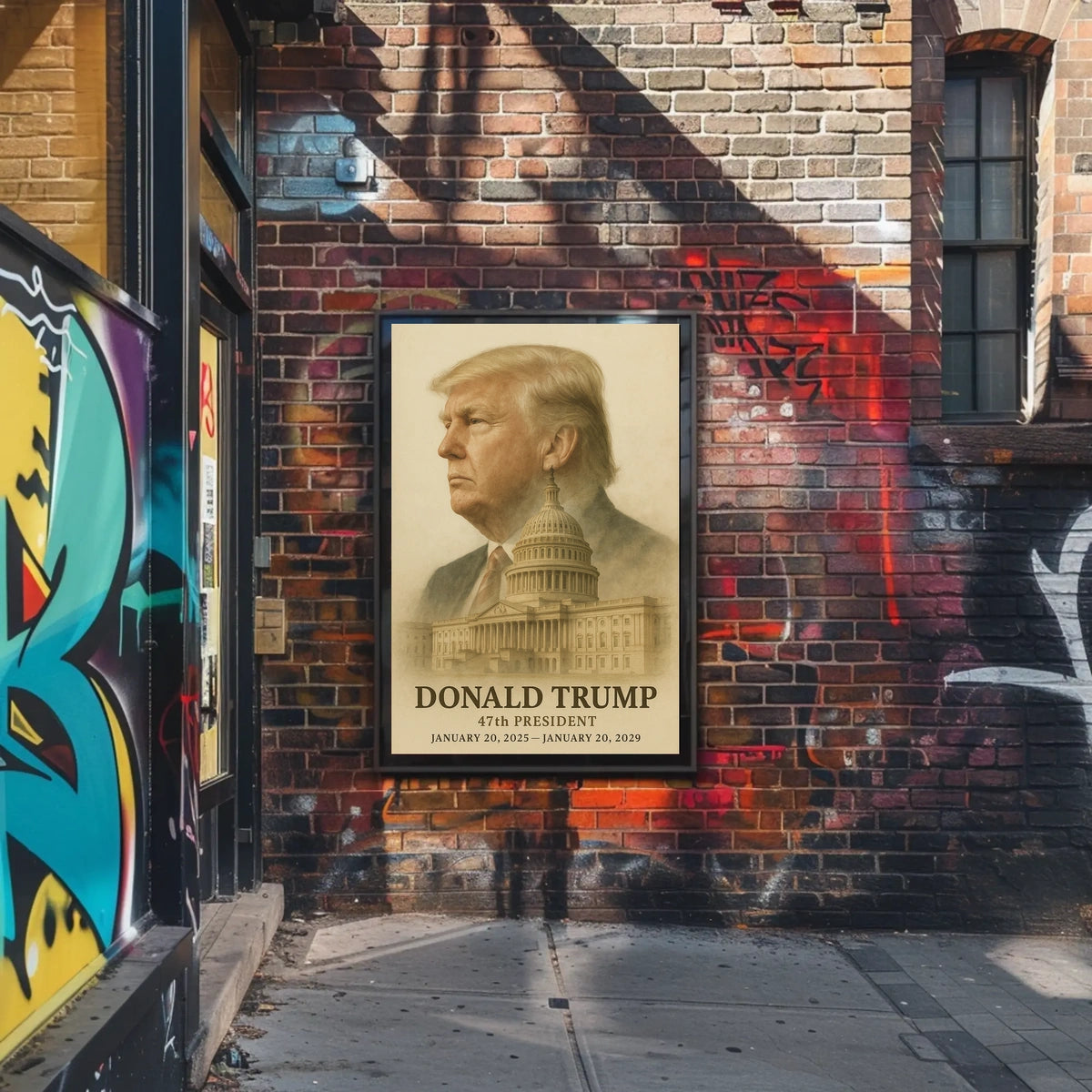 Trump Visionary Capitol Photography Realism Poster