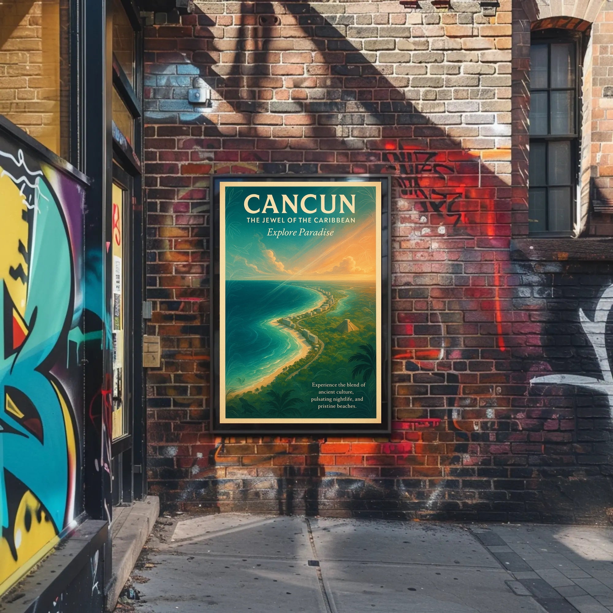 Cancun The Jewel of the Caribbean Poster PosterGoat