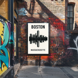 Boston Skyline Massachusetts Poster