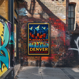 Denver Rocky Mountain Noël Poster