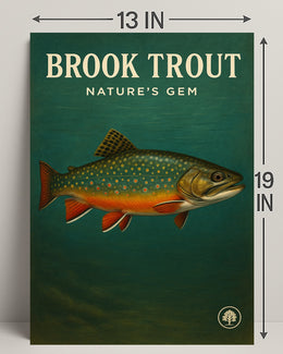 Brook Trout Nature's Gem Wall Art Print PosterGoat