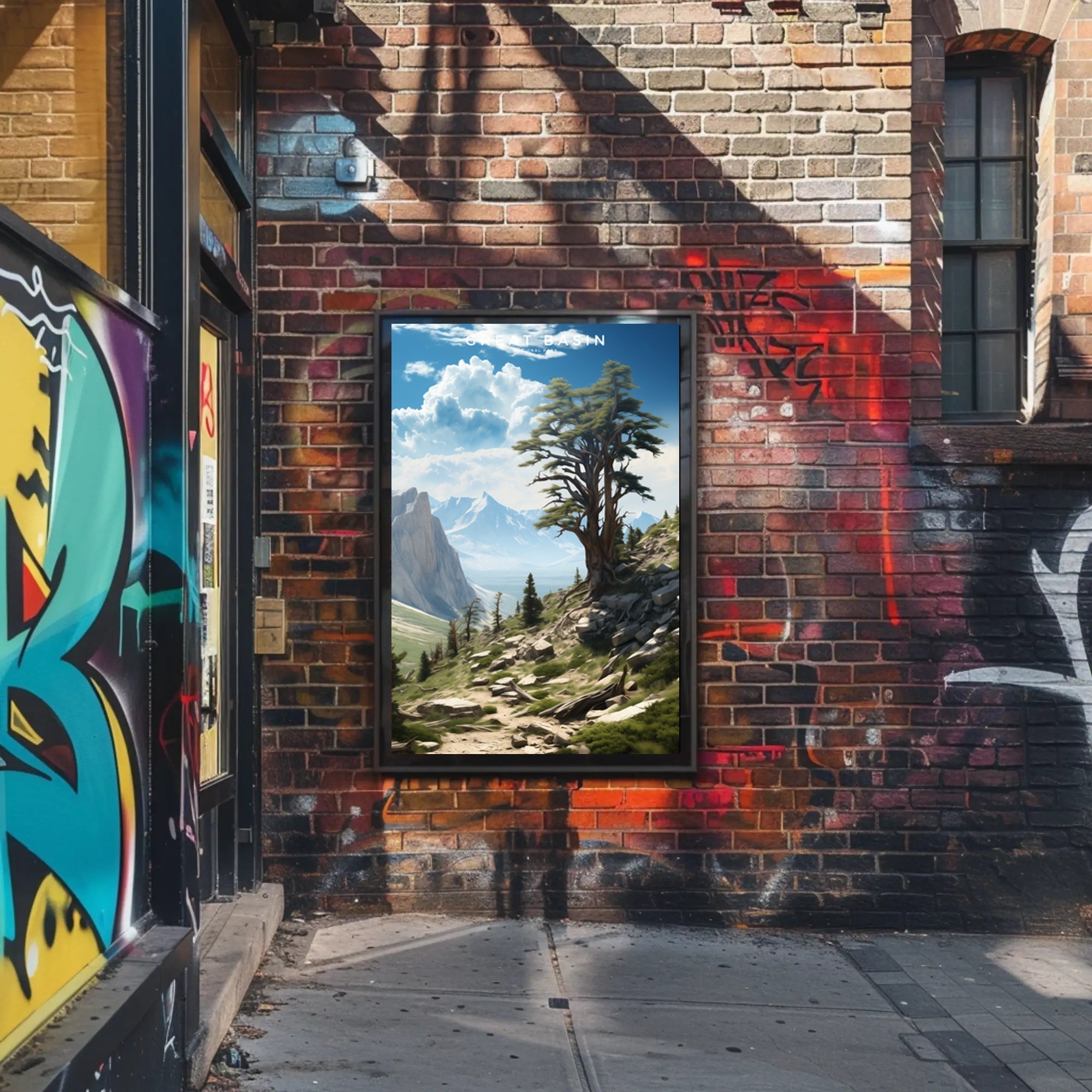 Great Basin Scenic Travel Poster Vintage Wall Art