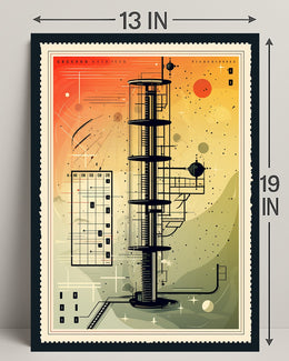 Futuristic Tower Design Poster