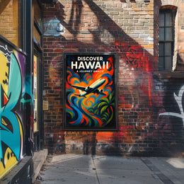 Discover Hawaii - A Journey Awaits Poster PosterGoat