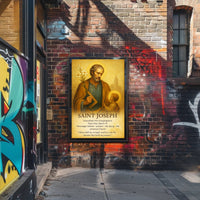 Saint Joseph Patron of Fathers and Workers Poster PosterGoat