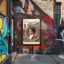 Harry Houdini King Of Cards Poster